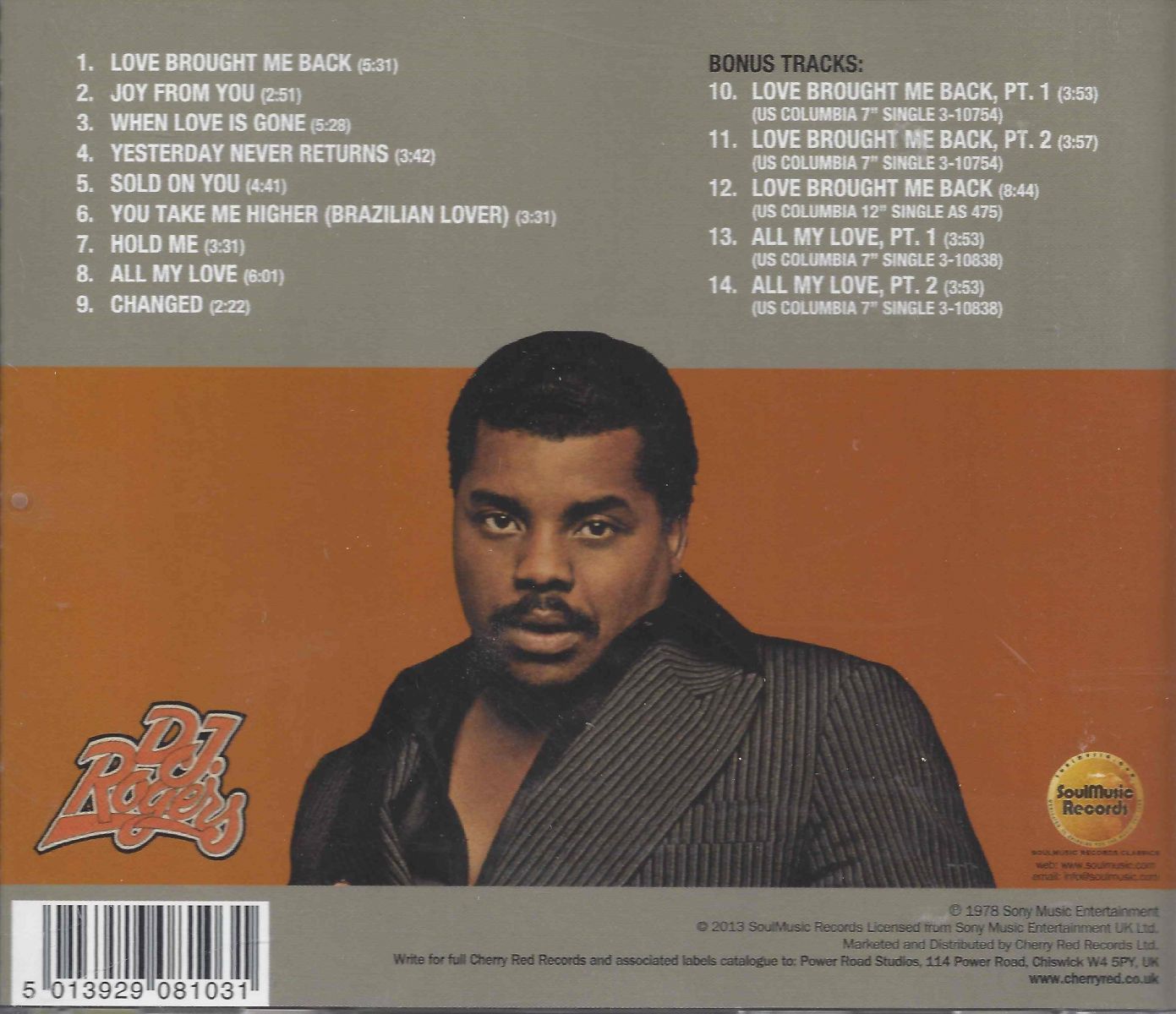 D.J. Rogers Love Brought Me Back Dubman Home Entertainment